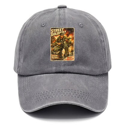 COMBAT READY | Military boots on wet pavement | Street soldier | Urban patrol | Ready - Classic Cap - Urban Haze(Grey)