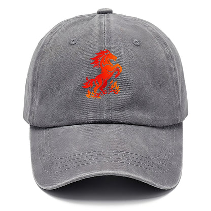 FREEDOM FLAMES | Wild horse breaking fire chains | Liberation | Barriers burned | - Classic Cap - Urban Haze(Grey)