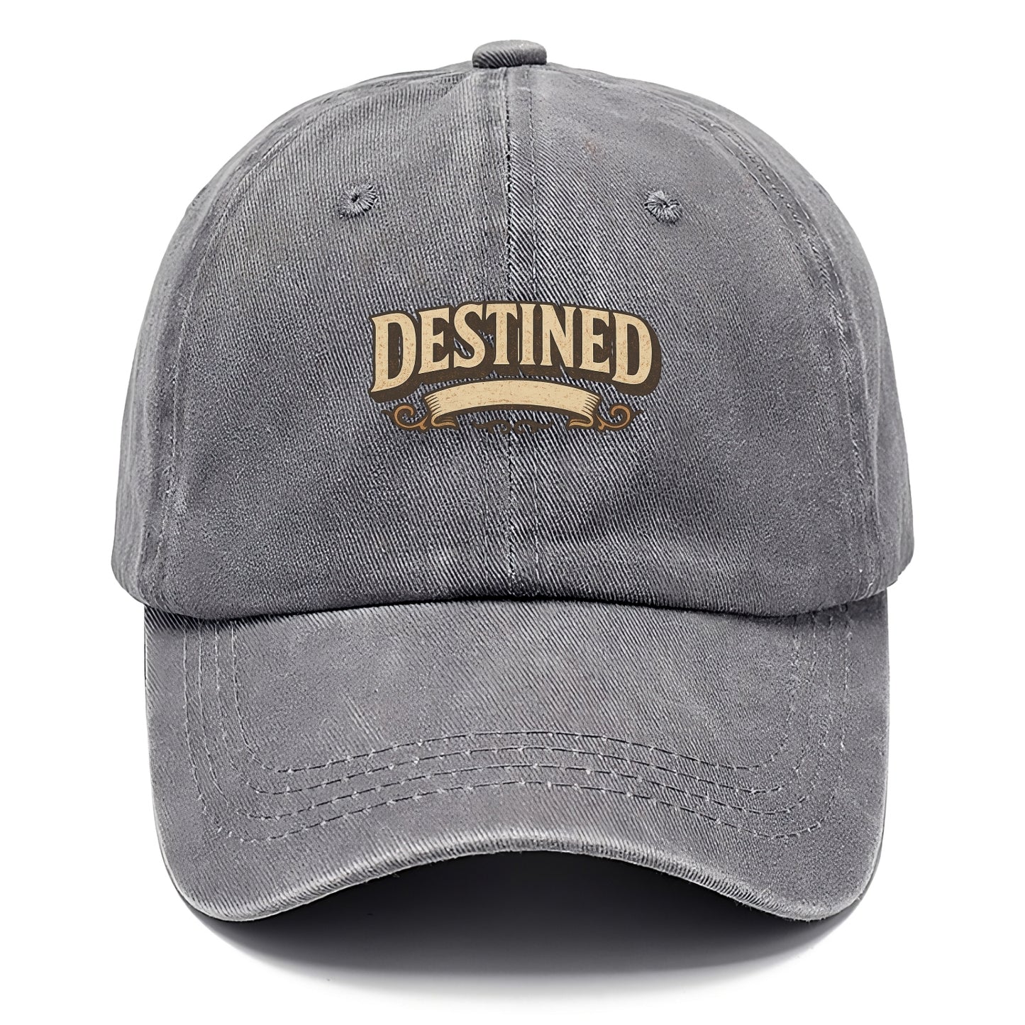 Bold typography design - "DESTINED" - fated for greatness - Classic Cap - Urban Haze(Grey)