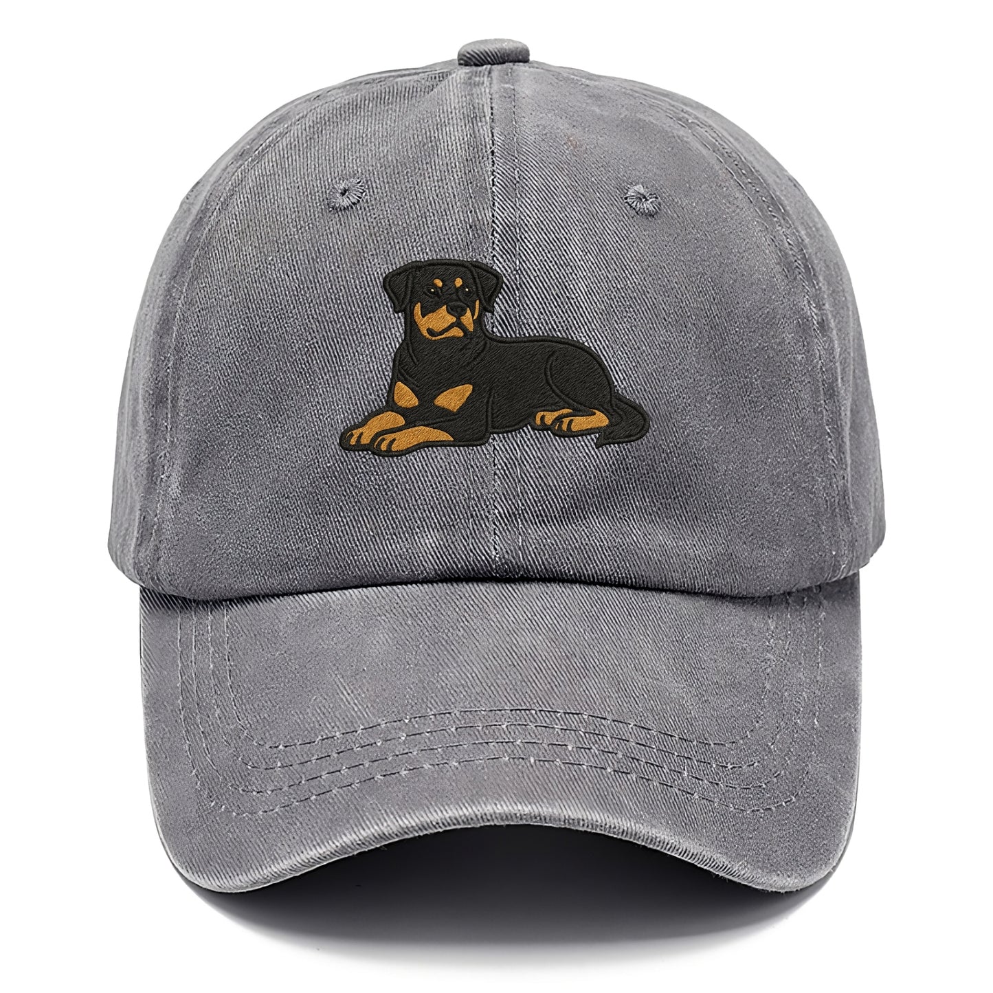 Rottweiler - Black and tan relaxed lying Classic Cap - Urban Haze(Grey)