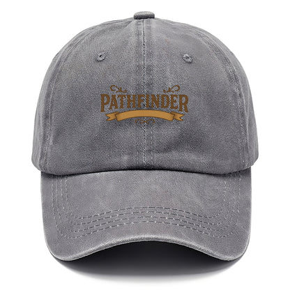 Bold typography design - "PATHFINDER" - finding the way, leading others - Classic Cap - Urban Haze(Grey)