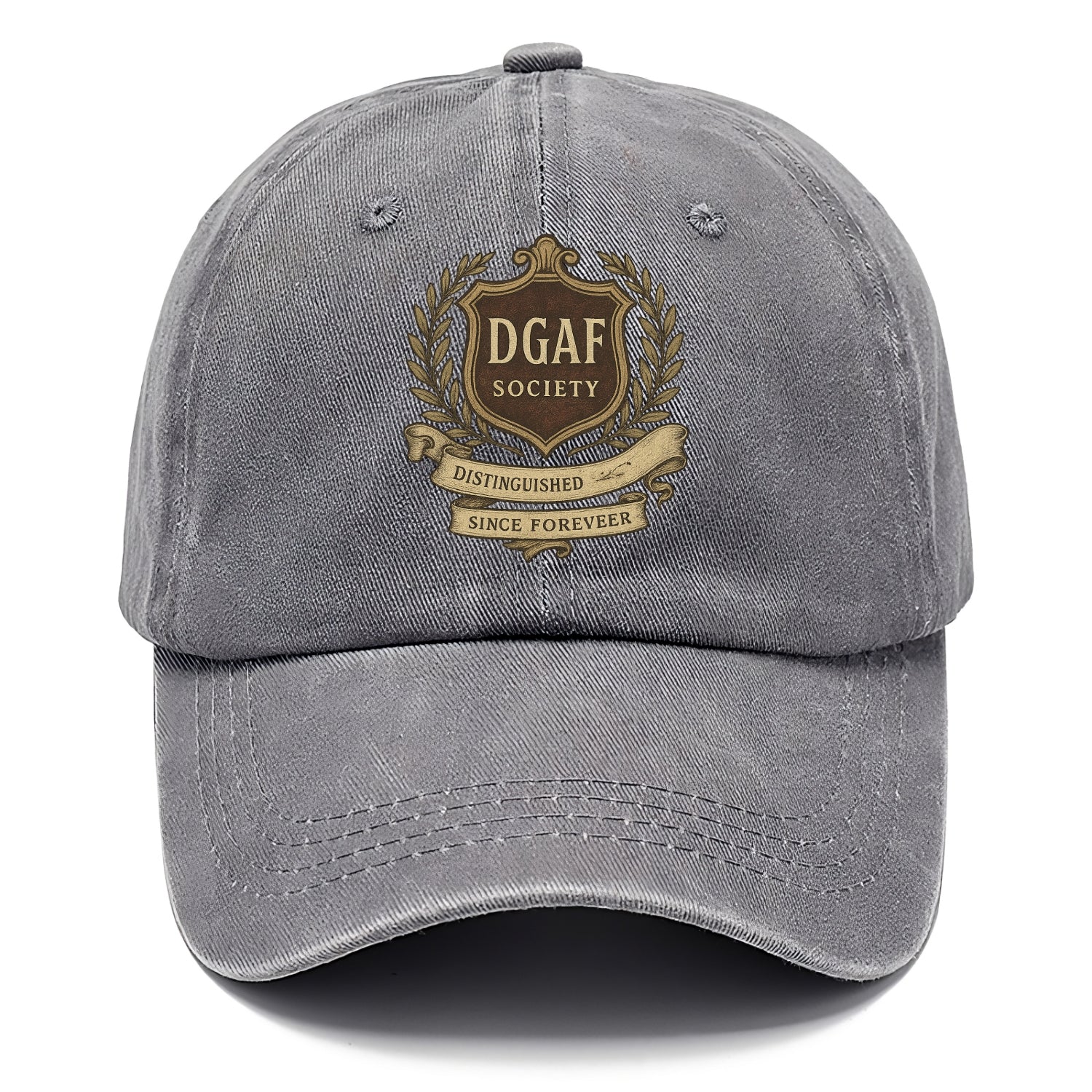 Official membership card design - "DGAF Society - Distinguished Members Since - Classic Cap - Urban Haze(Grey)