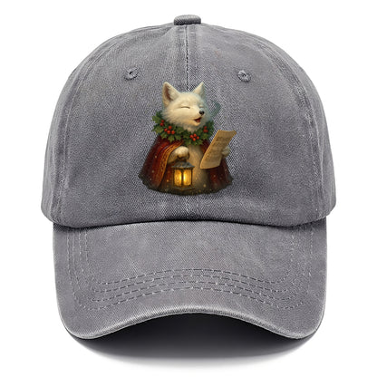 Snowbound Arctic Fox Caroler  - Classic Cap - Urban Haze(Grey)