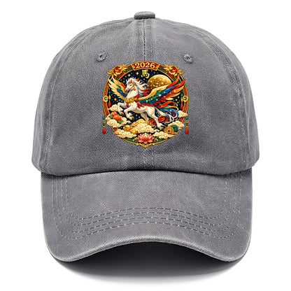 CELESTIAL HORSE | Heavenly horse among clouds and stars | Wings of flowing energy - Classic Cap - Urban Haze(Grey)