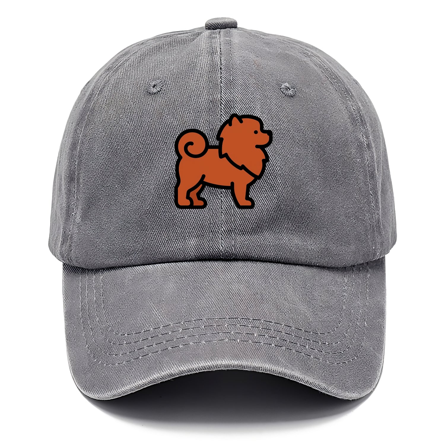 Chow Chow - Red fluffy flat side profile - Classic Cap - Urban Haze(Grey)
