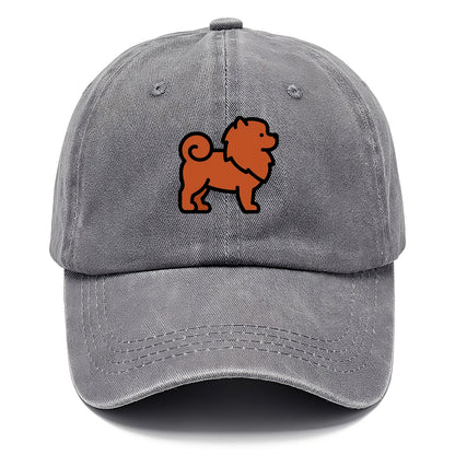 Chow Chow - Red fluffy flat side profile - Classic Cap - Urban Haze(Grey)