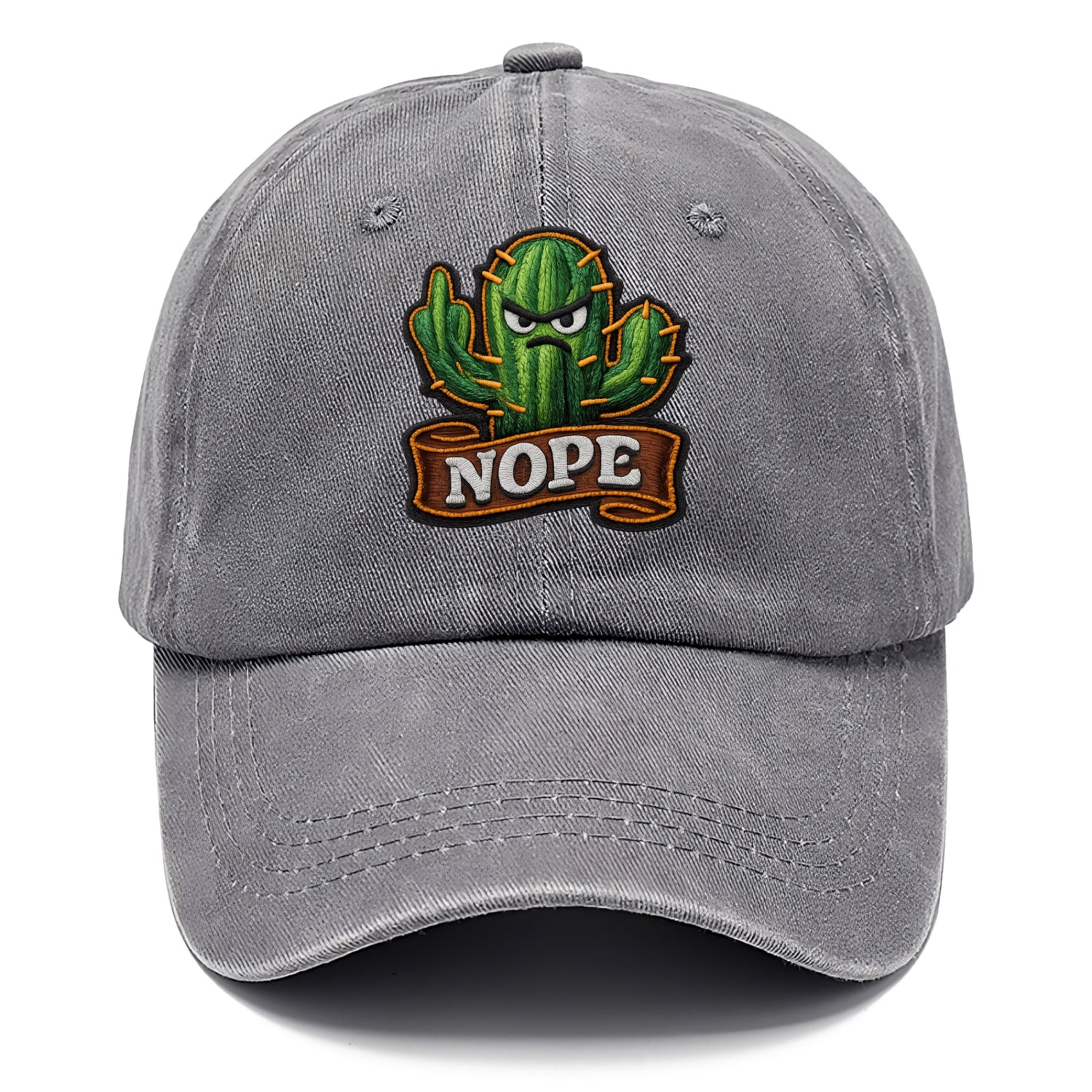 NOPE CACTUS - cactus with attitude in green , prickly personality - Classic Cap - Urban Haze(Grey)