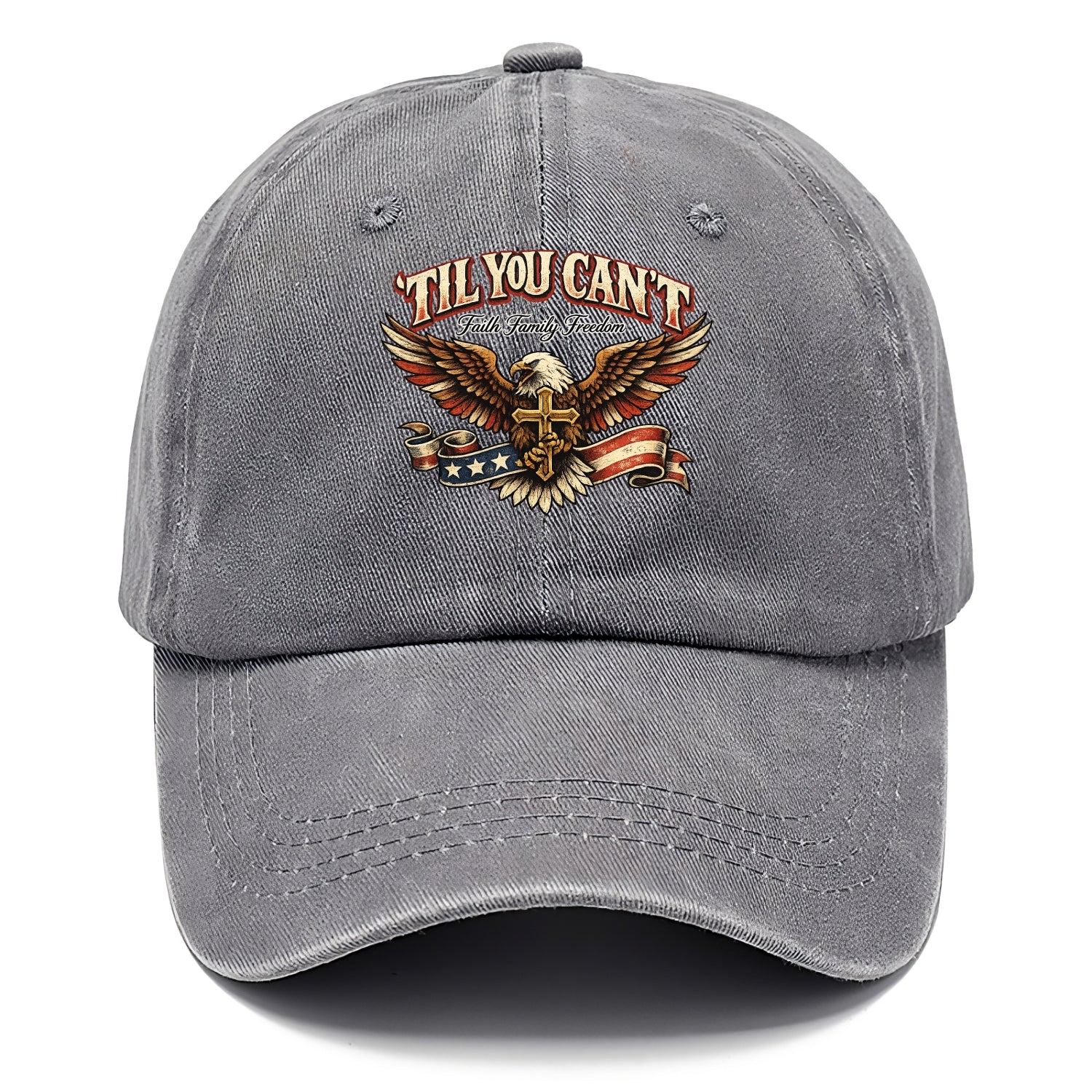 Til You Cant - Eagle Faith Freedom - Classic Cap - Urban Haze(Grey)