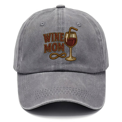 Wine Mom  - Classic Cap - Urban Haze(Grey)