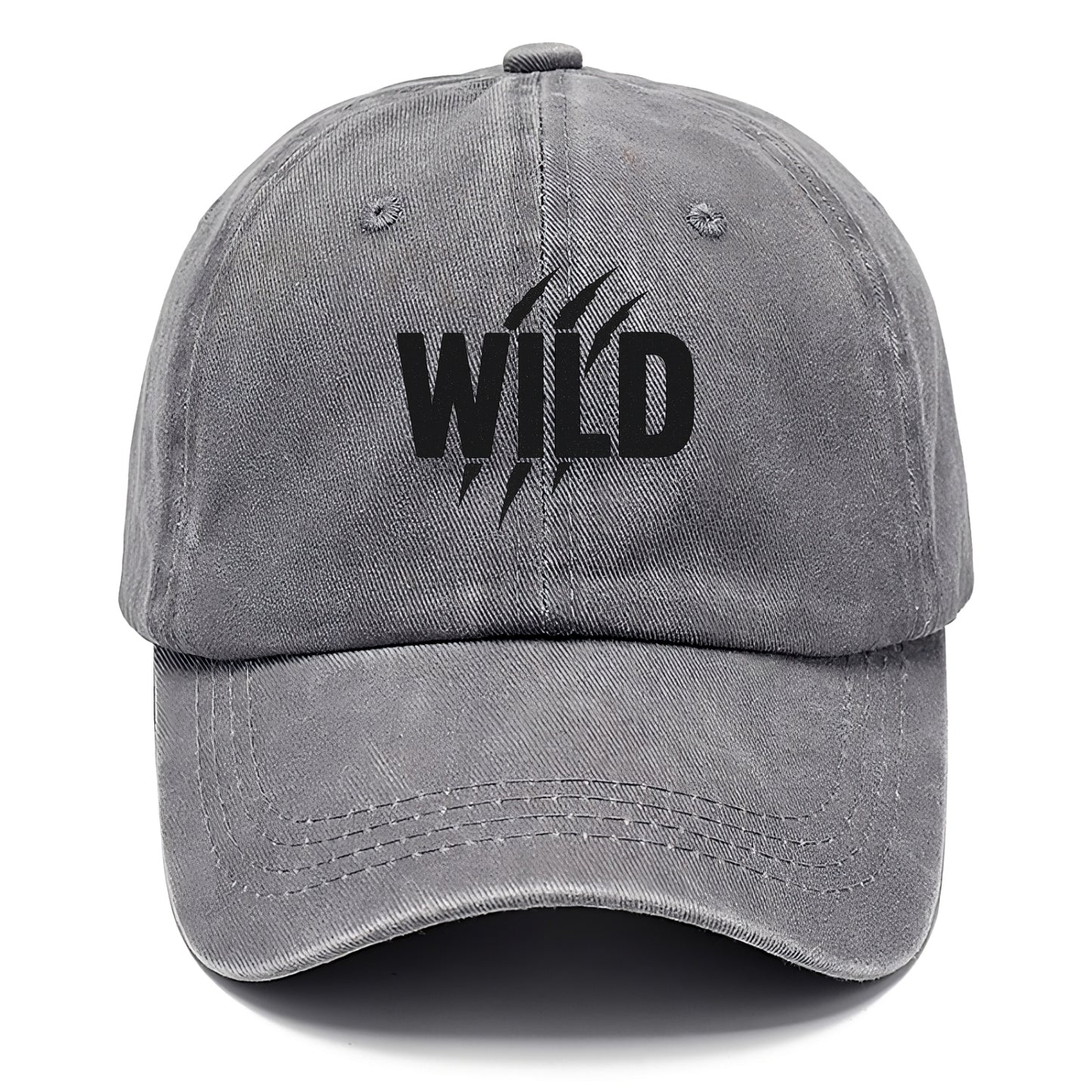 Bold typography design - "WILD" - untamed, natural, free - Classic Cap - Urban Haze(Grey)