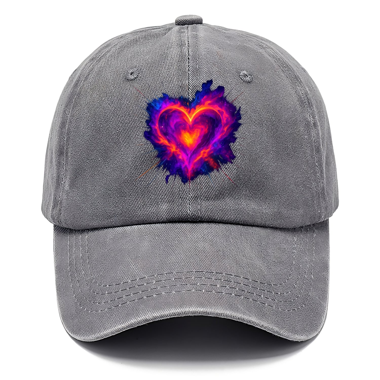 Heart Nebula - Cosmic heart-shaped nebul Classic Cap - Urban Haze(Grey)