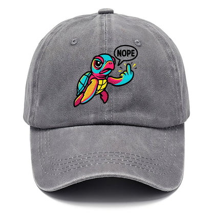 baby sea turtle swimming gracefully, one flipper extended sassily - Classic Cap - Urban Haze(Grey)
