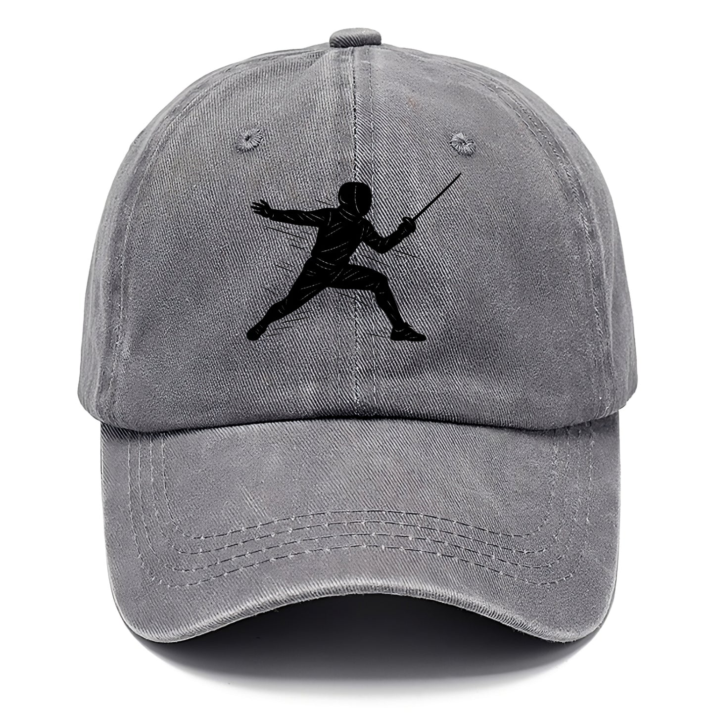 Fencer lunging attack position - Classic Cap - Urban Haze(Grey)