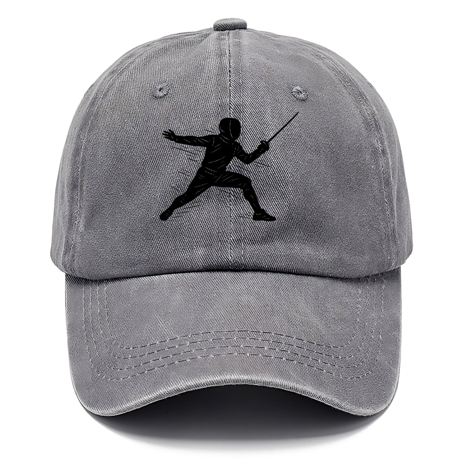 Fencer lunging attack position - Classic Cap - Urban Haze(Grey)