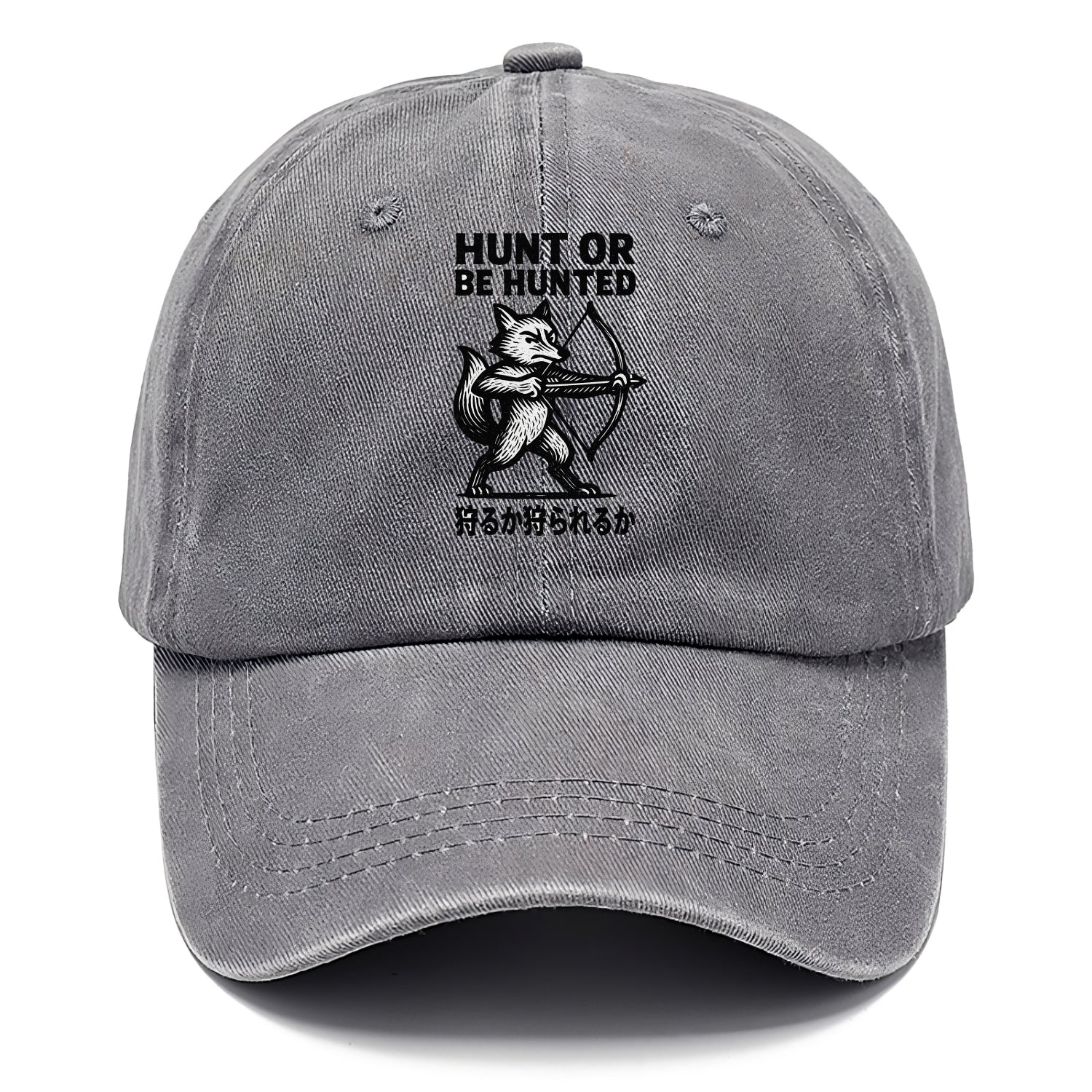 Hunt or Be Hunted - Fox drawing bow and Classic Cap - Urban Haze(Grey)