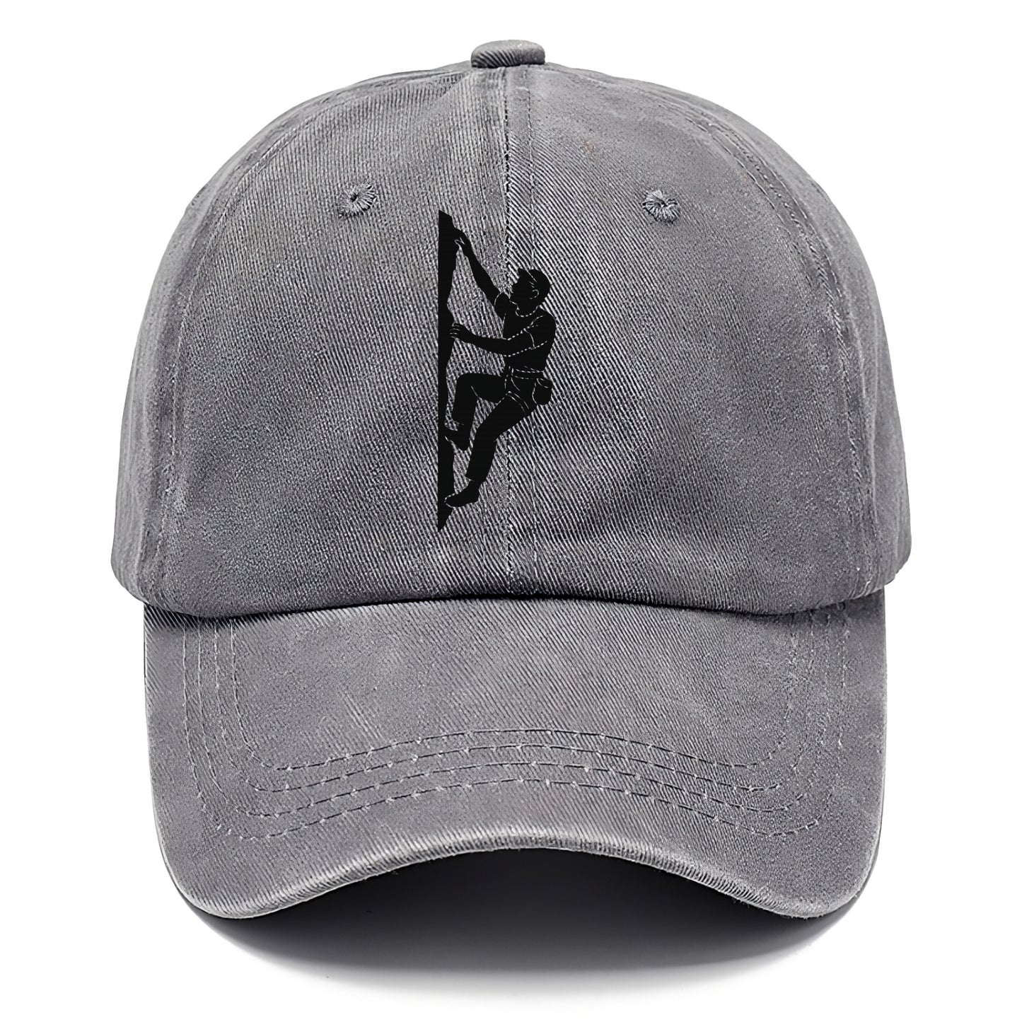Rock climber reaching for the next hold - Classic Cap - Urban Haze(Grey)