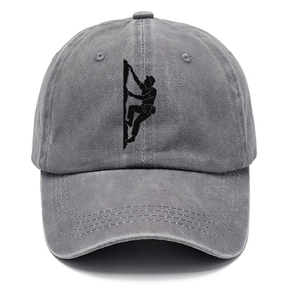 Rock climber reaching for the next hold - Classic Cap - Urban Haze(Grey)