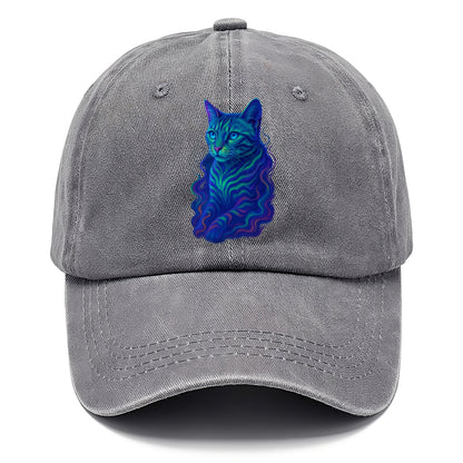 Exotic Bengal cat with aurora borealis colors flowing through its stripes, green and - Classic Cap - Urban Haze(Grey)