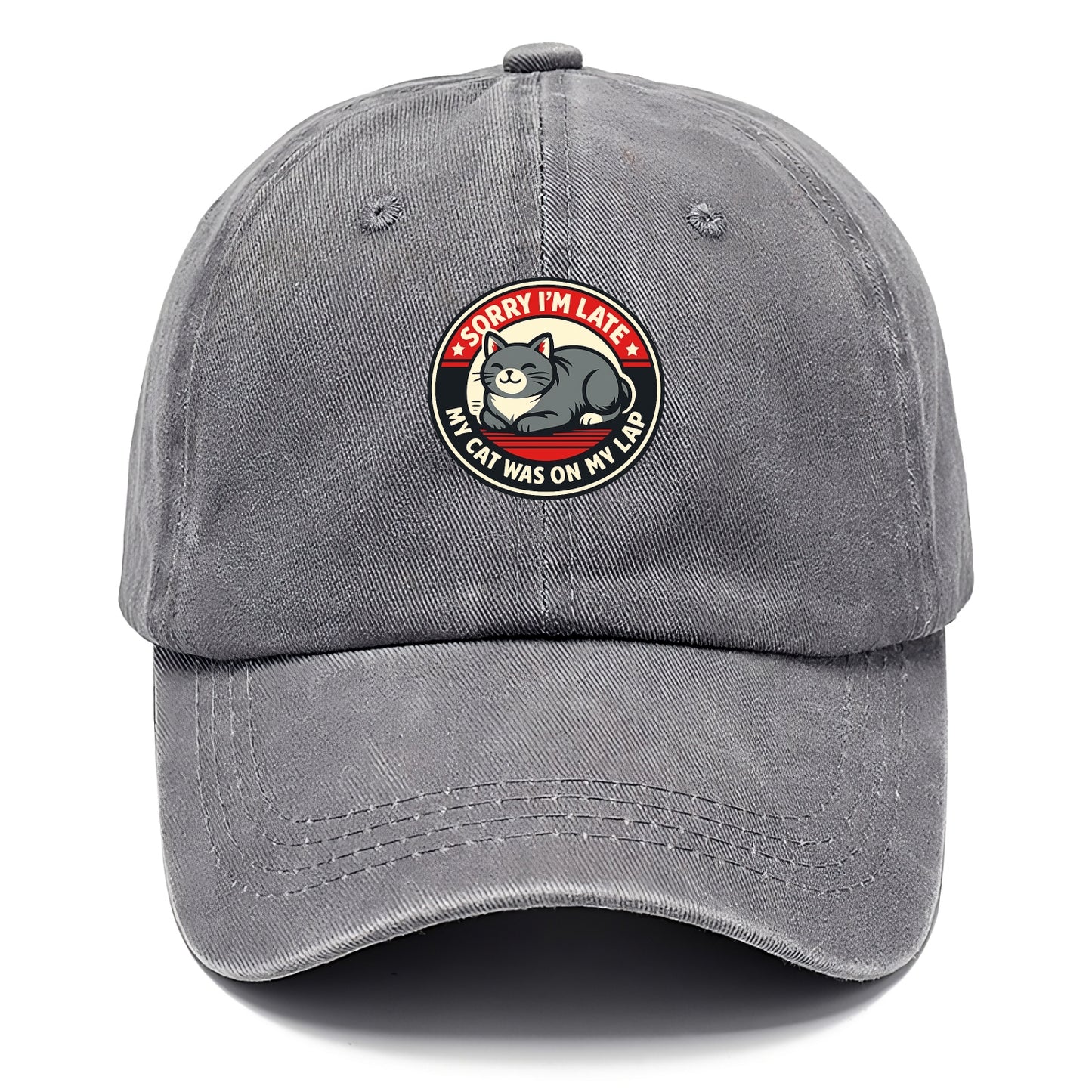 Charming Cat Loaf Excuse Emblem - Classic Cap - Urban Haze(Grey)