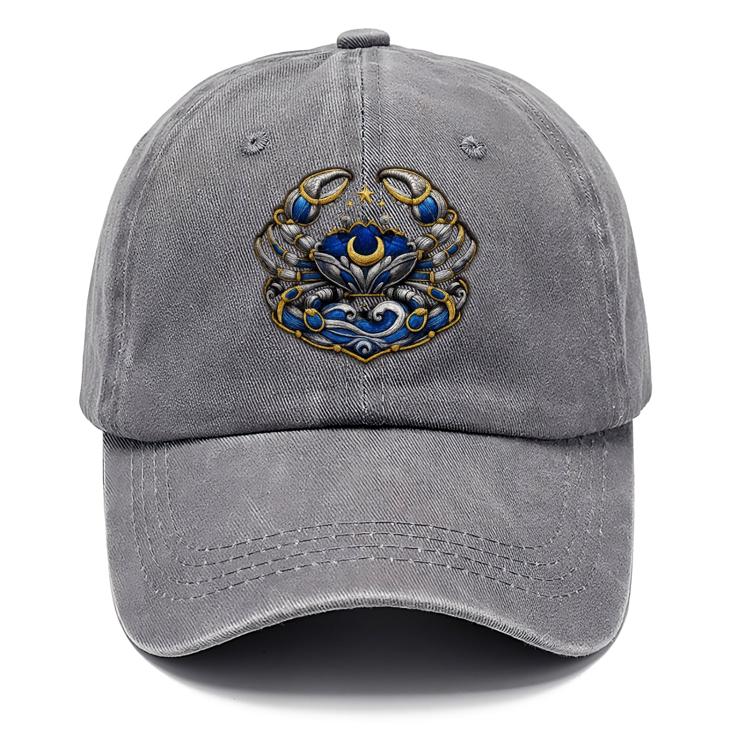 CANCER CRAB - protective crab in silver and blue , water sign - Classic Cap - Urban Haze(Grey)