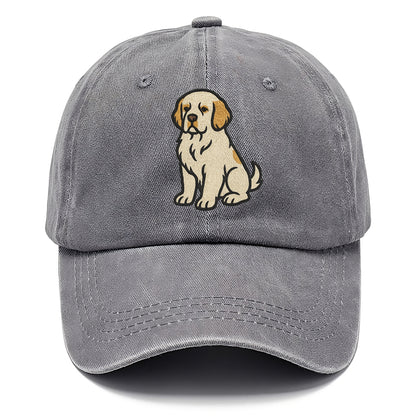 Clumber Spaniel - White with lemon markings embroidered pose - Classic Cap - Urban Haze(Grey)