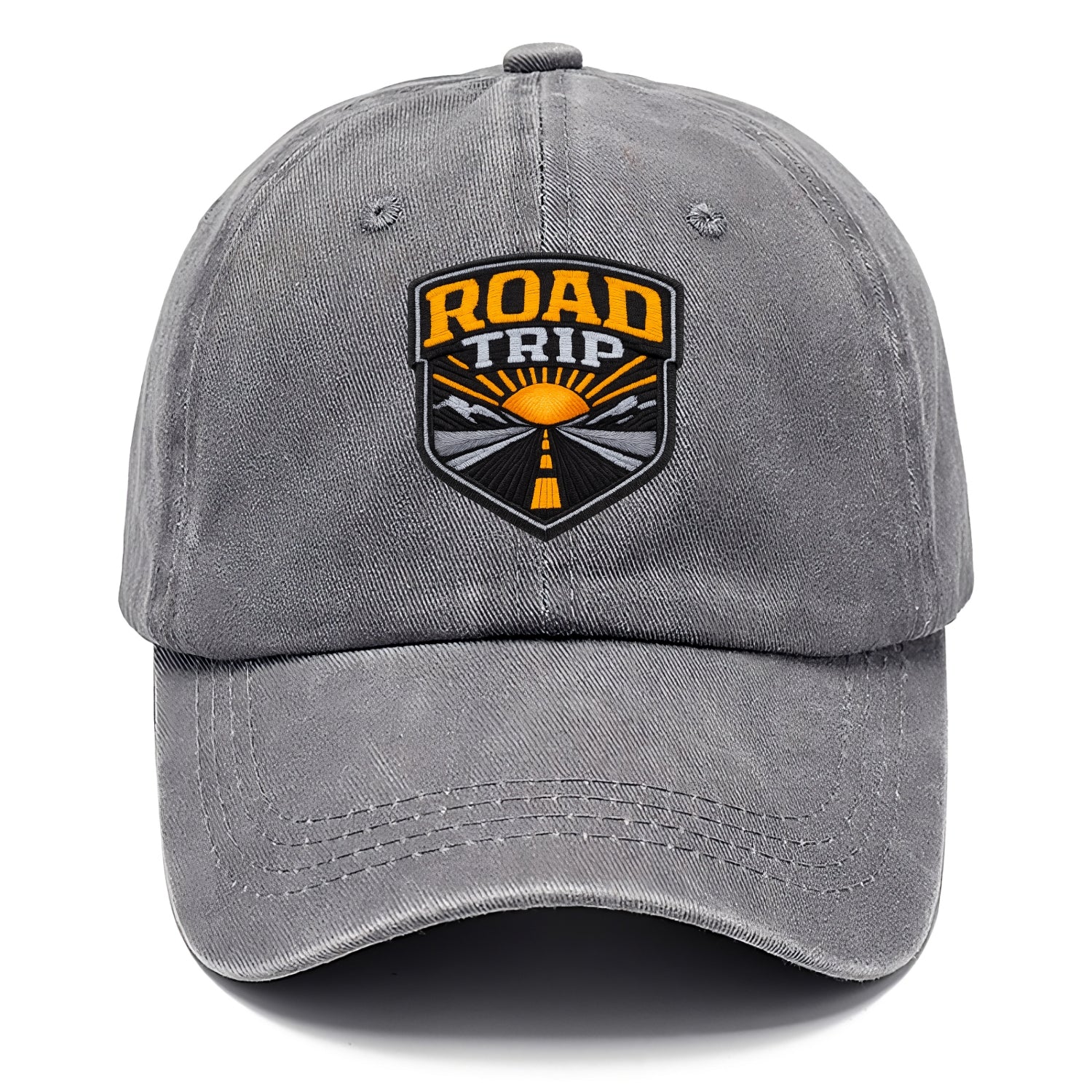ROAD TRIP - highway and sun in orange and gray , open road - Classic Cap - Urban Haze(Grey)