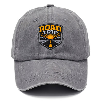 ROAD TRIP - highway and sun in orange and gray , open road - Classic Cap - Urban Haze(Grey)