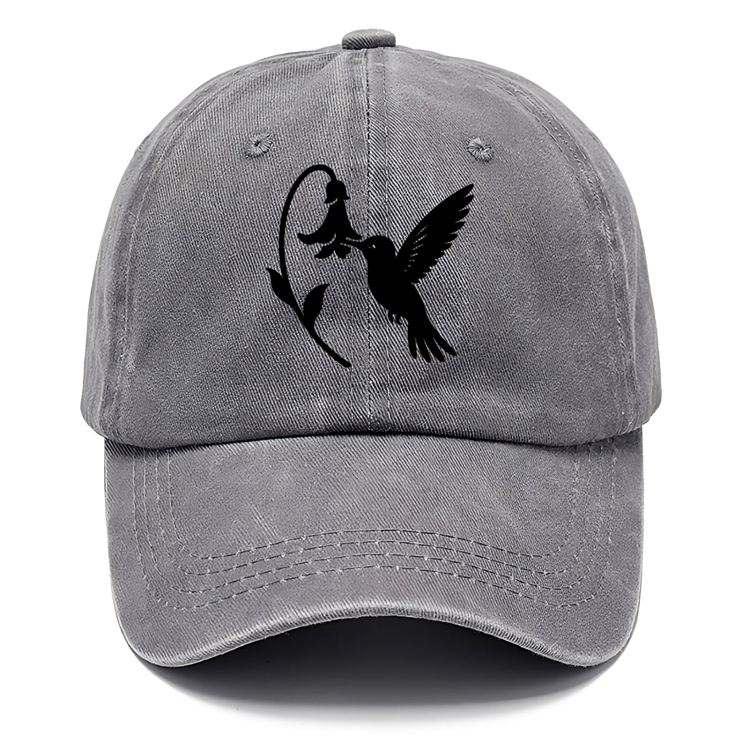 Hummingbird hovering at flower - Classic Cap - Urban Haze(Grey)