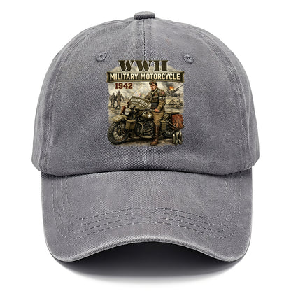 Wwii Military Motorcycle 1942 - Classic Cap - Urban Haze(Grey)