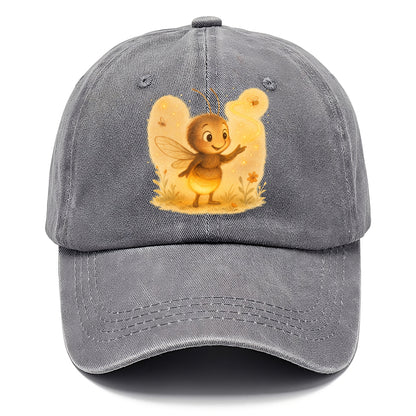 Firefly choreographer arranging synchronized light patterns over a meadow stage - Classic Cap - Urban Haze(Grey)