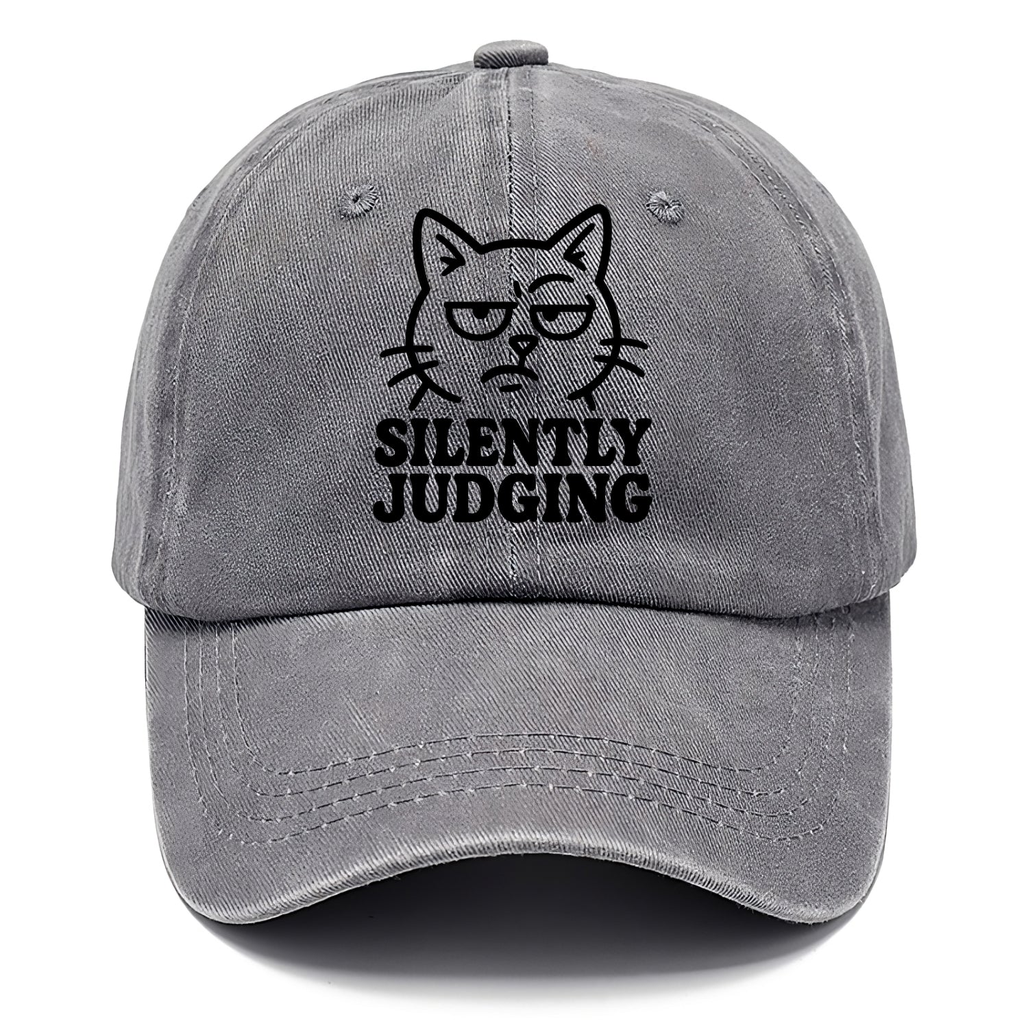 Sassy Side-Eye Cat - Classic Cap - Urban Haze(Grey)