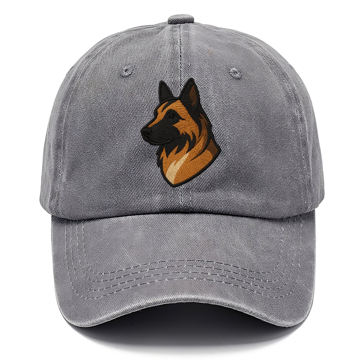 Belgian Tervuren - Fawn with black overlay embroidered design - Classic Cap - Urban Haze(Grey)