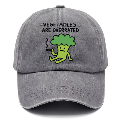 VEGETABLES ARE OVERRATED | Rebellious broccoli smoking - Classic Cap - Urban Haze(Grey)