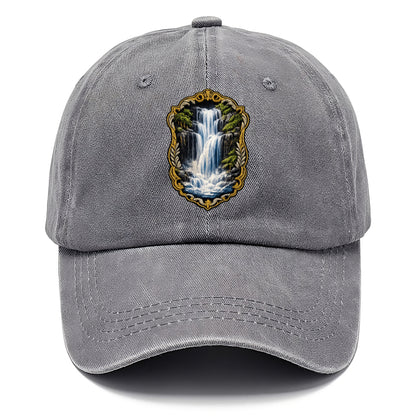 WATERFALL CASCADE - falling water with mist in blue and white , nature wonder - Classic Cap - Urban Haze(Grey)