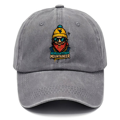 Morgantown Mountaineer wearing West Virginia beanie with WV patch - Classic Cap - Urban Haze(Grey)