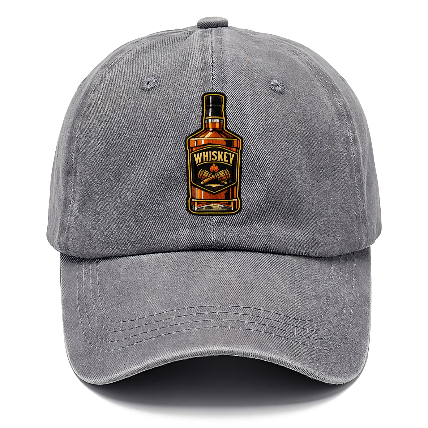 WHISKEY BOTTLE - bourbon bottle in amber and gold , spirits connoisseur - Classic Cap - Urban Haze(Grey)