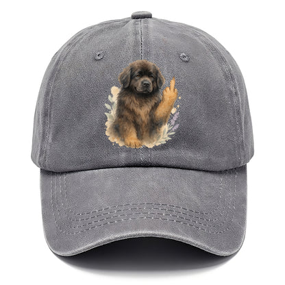 Newfoundland fluffy bear-like with webbed paws, massive gentle paw up - Classic Cap - Urban Haze(Grey)