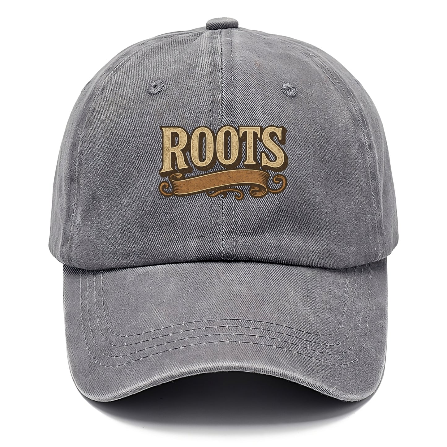 Bold typography design - "ROOTS" - where you come from, heritage - Classic Cap - Urban Haze(Grey)