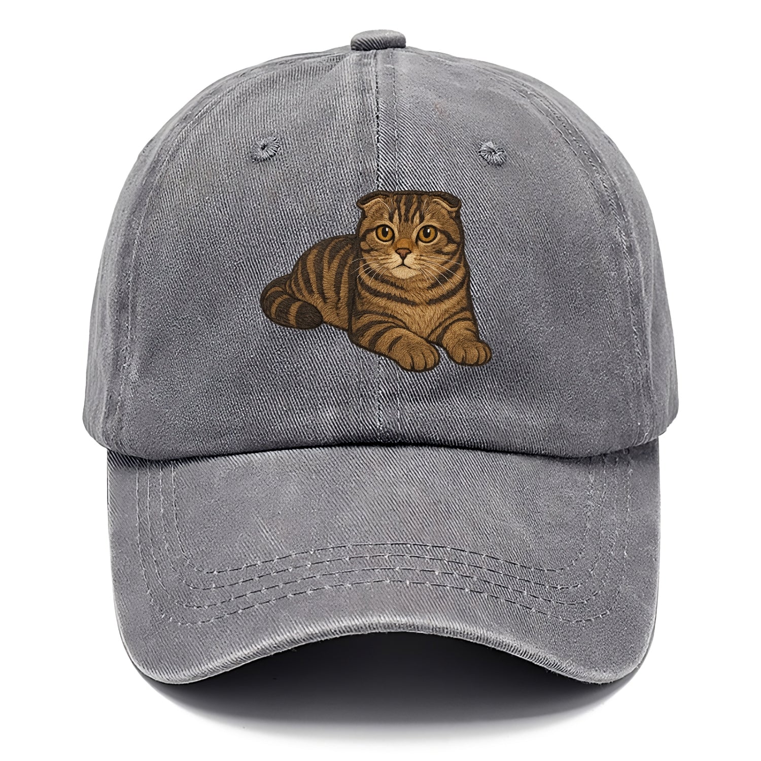 Scottish Fold  relaxed lying down with h Classic Cap - Urban Haze(Grey)