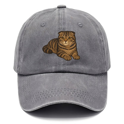 Scottish Fold  relaxed lying down with h Classic Cap - Urban Haze(Grey)
