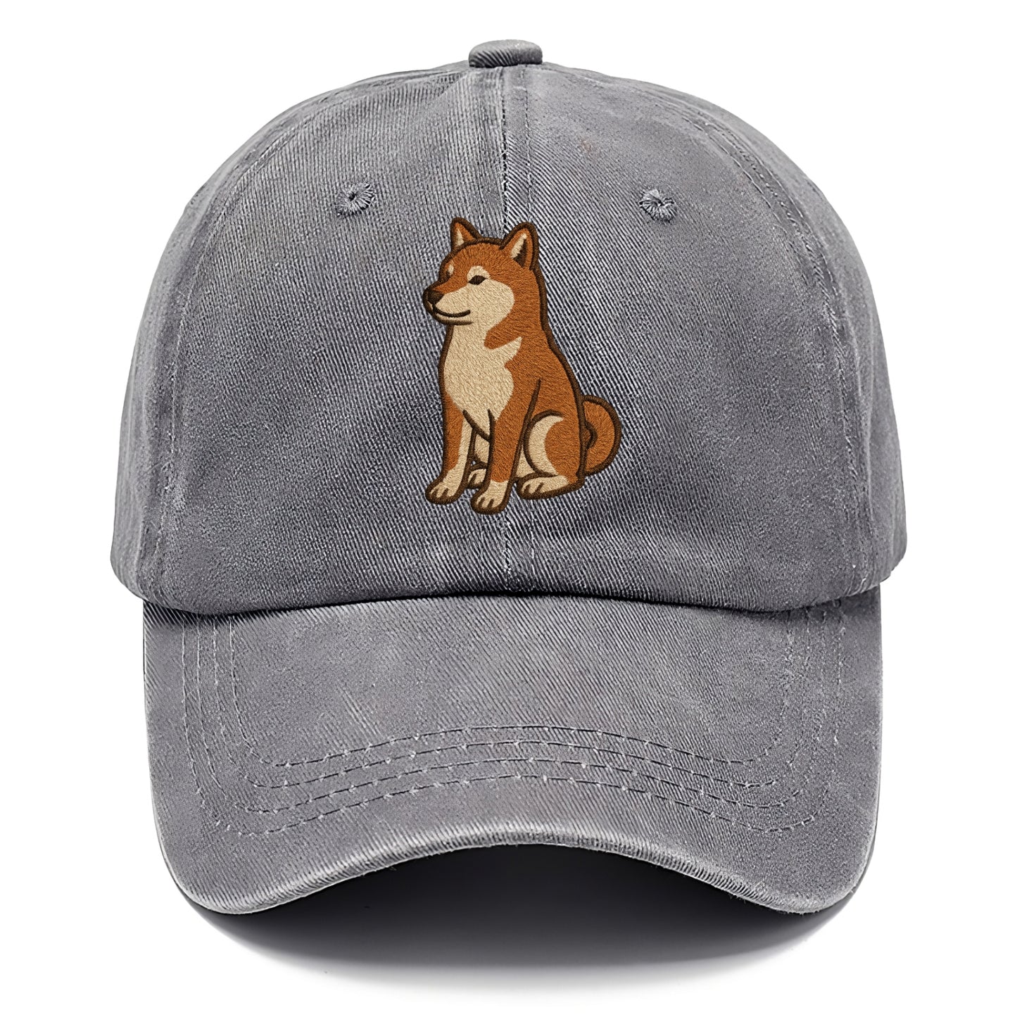 Shiba Inu - Red sesame embroidered sitti Classic Cap - Urban Haze(Grey)