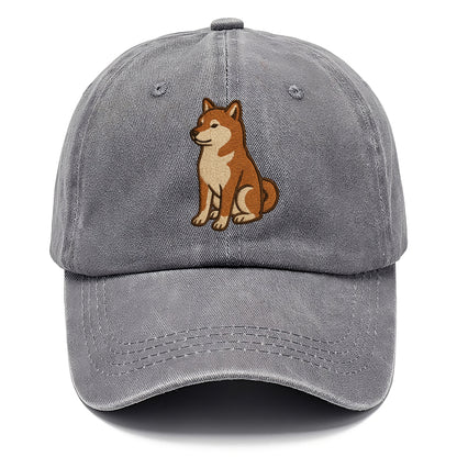 Shiba Inu - Red sesame embroidered sitti Classic Cap - Urban Haze(Grey)