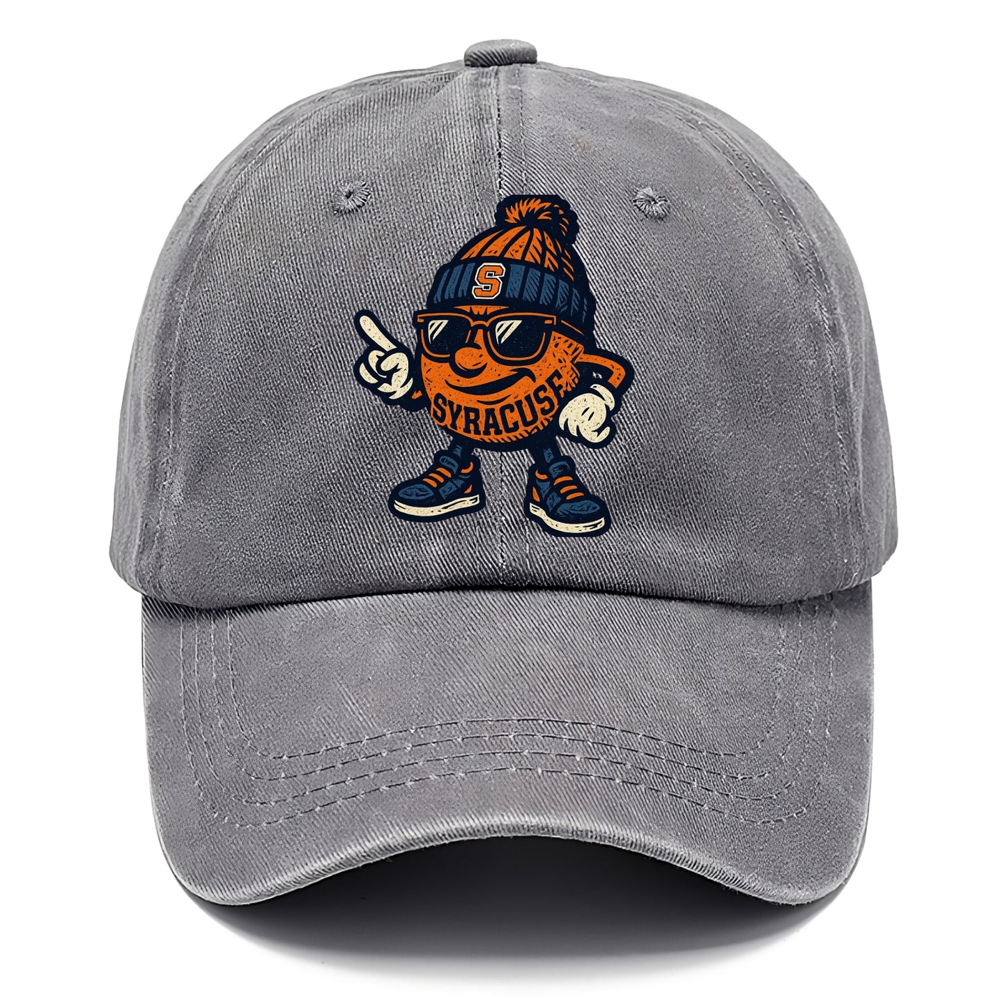 Syracuse Orange wearing Syracuse beanie with S patch - Classic Cap - Urban Haze(Grey)