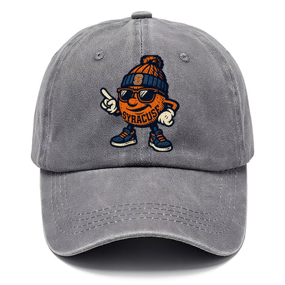 Syracuse Orange wearing Syracuse beanie with S patch - Classic Cap - Urban Haze(Grey)
