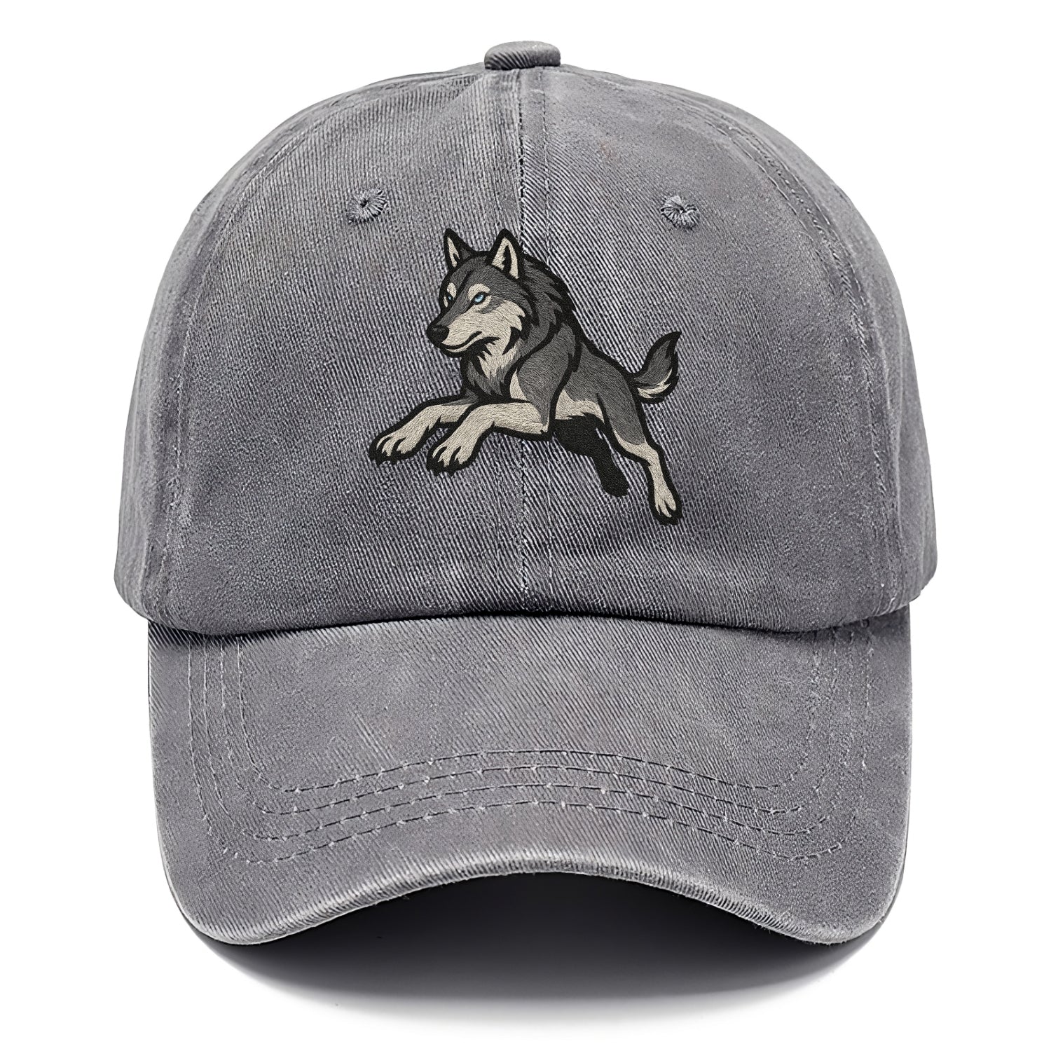 Wolf Leaping Action  - Classic Cap - Urban Haze(Grey)