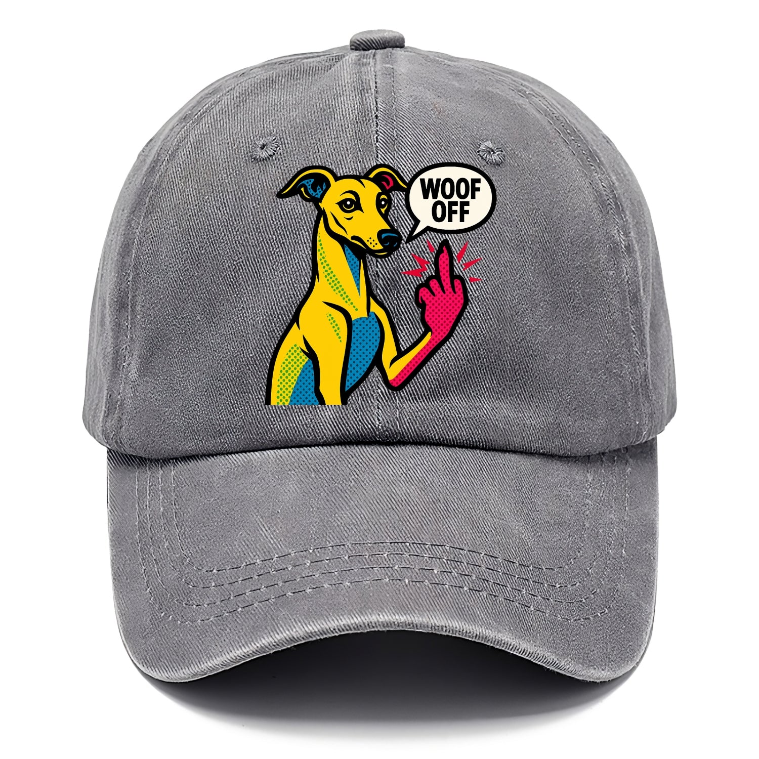 Whippet sleek athletic greyhound-like, elegant long paw giving sass - Classic Cap - Urban Haze(Grey)