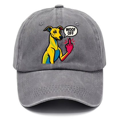 Whippet sleek athletic greyhound-like, elegant long paw giving sass - Classic Cap - Urban Haze(Grey)