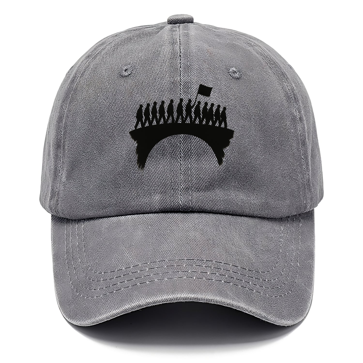 March on bridge silhouette - historic protest ink painting - Classic Cap - Urban Haze(Grey)