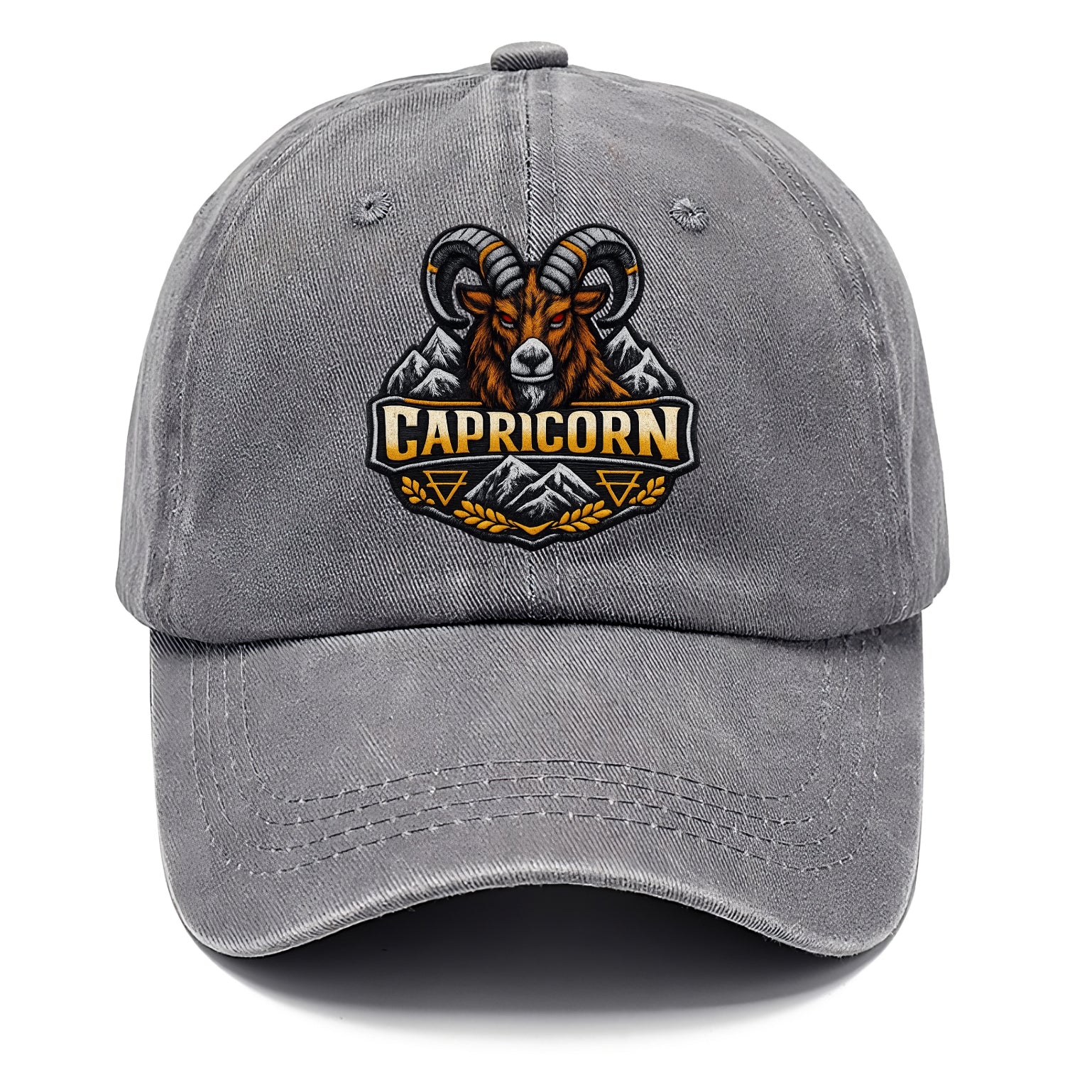 CAPRICORN GOAT - mountain goat in brown and gray , earth sign - Classic Cap - Urban Haze(Grey)