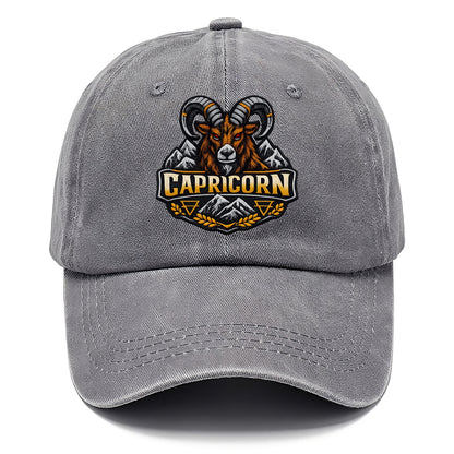 CAPRICORN GOAT - mountain goat in brown and gray , earth sign - Classic Cap - Urban Haze(Grey)